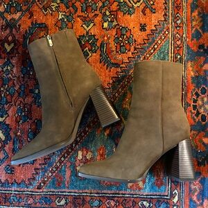 Sam Edelman Taupe Suede Heeled Boots